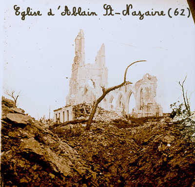 Diapos de la guerre de 1914/1918 - église St-Albain